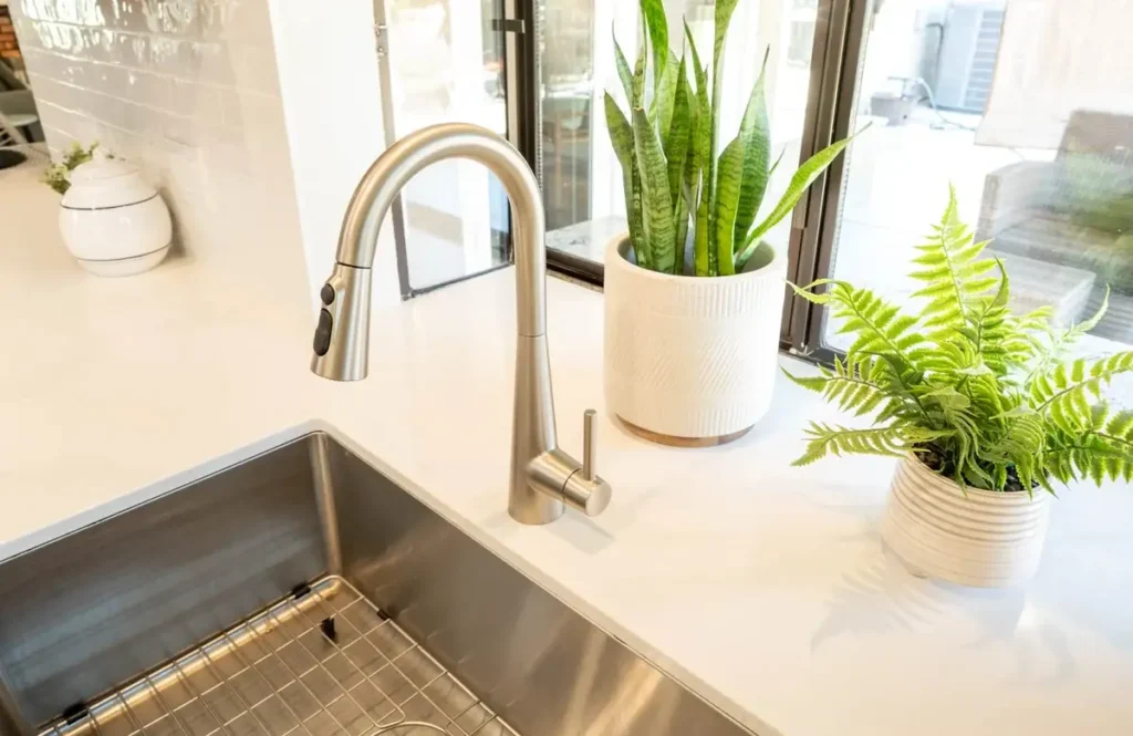 Modern kitchen sink installation service in San Mateo CA